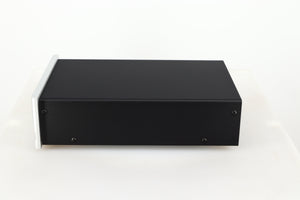 Right side view of a used Moon 320S Power Supply in a silver finish