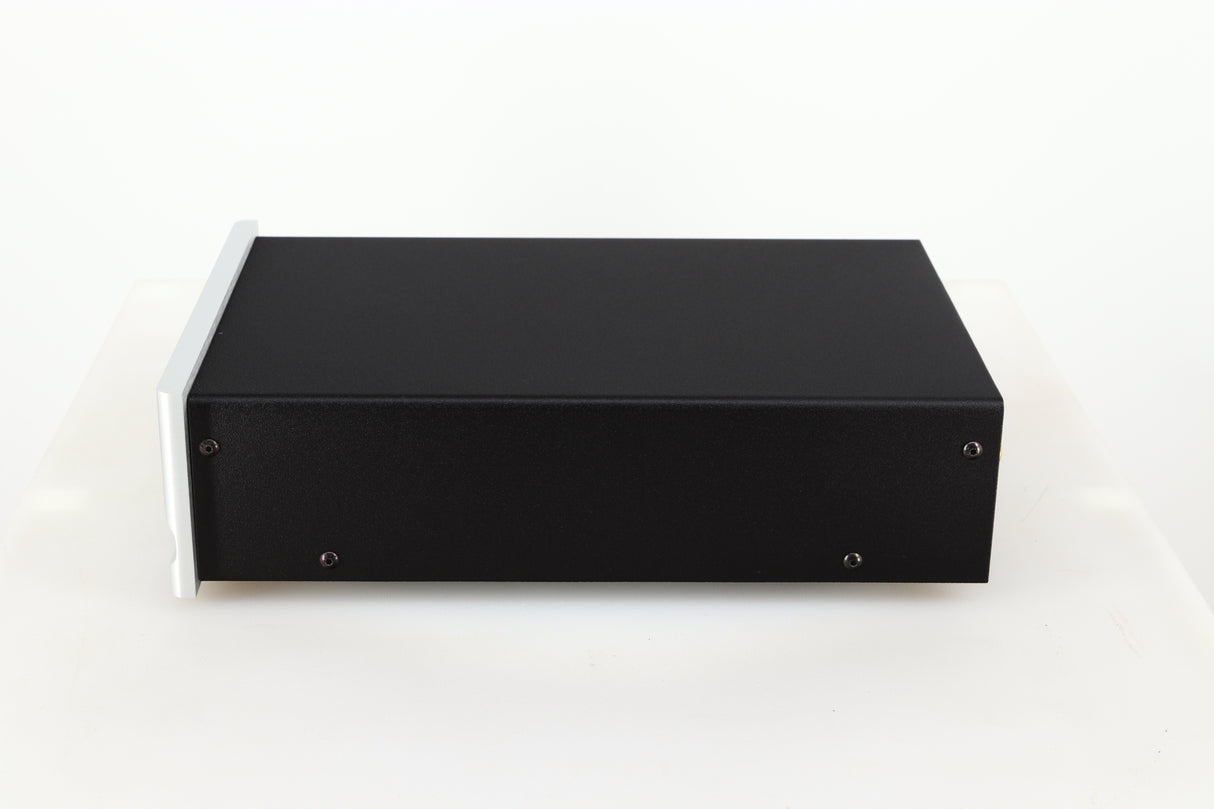 Right side view of a used Moon 310LP Phonostage in a silver finish