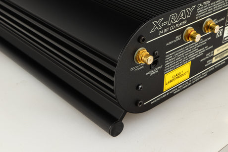 Rear right corner of a used Musical Fidelity X-Ray 24 Bit CD Player 