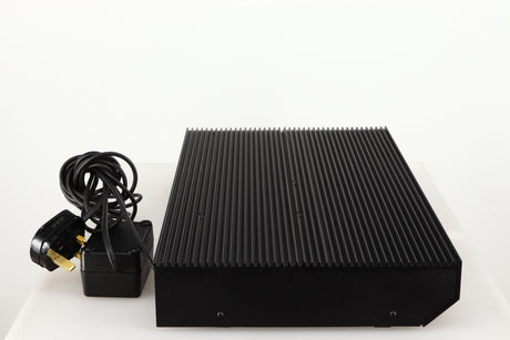 Left side view of a used Musical Fidelity 3A Pre Amplifier in a black finish