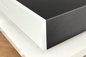 Front right corner of a used Musical Fidelity A3 24 192 Upsampling DAC 
