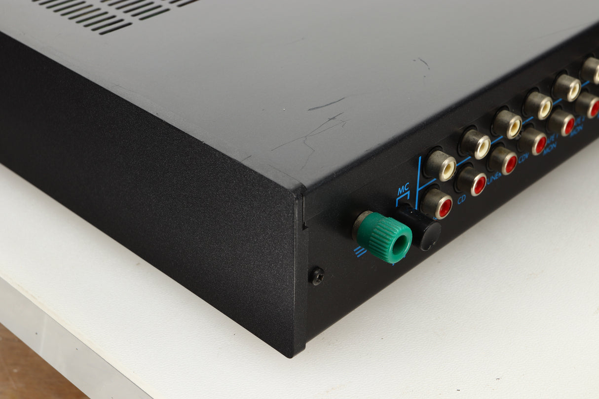 Rear left corner view of a used Musical Fidelity B1 Integrated Amplifier