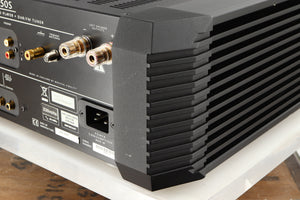 Rear left corner of a used Musical Fidelity KW250S Integrated System