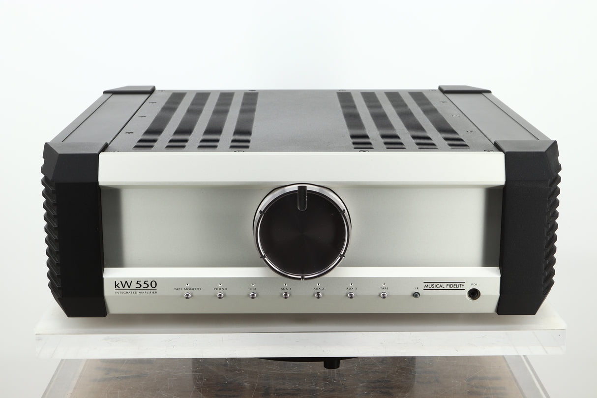 Front view of a used Musical Fidelity KW550 Integrated Amplifier 