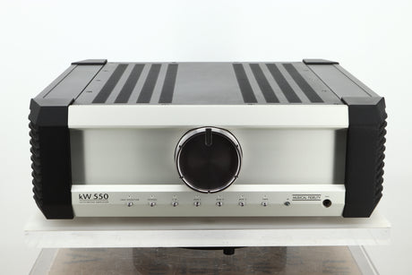 Front view of a used Musical Fidelity KW550 Integrated Amplifier 