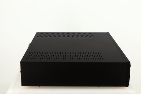 Left side view of a used Musical Fidelity M2si Integrated Amplifier in a black finish