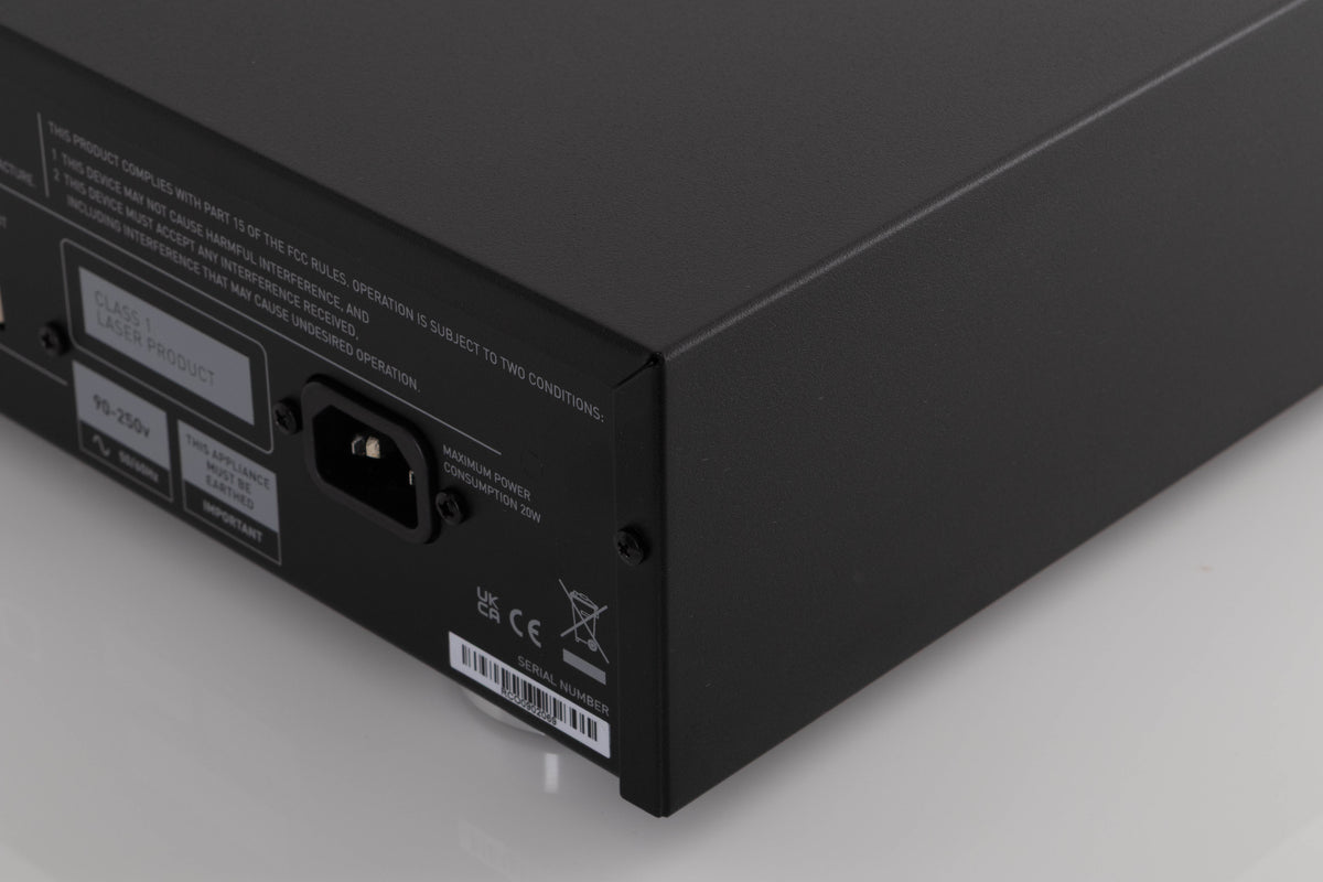 Rear right corner view of a used Musical Fidelity M3SCD CD Player in Black