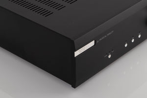 Front left corner view of a used Musical Fidelity M3si Integrated Amplifier in Black