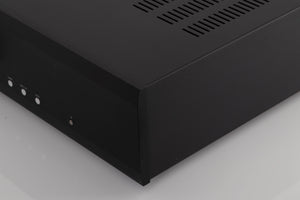 Front right corner view of a used Musical Fidelity M3si Integrated Amplifier in Black