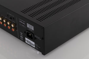 Rear right corner view of a used Musical Fidelity M3si Integrated Amplifier in Black
