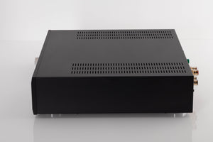 Side view of a used Musical Fidelity M3si Integrated Amplifier in Black