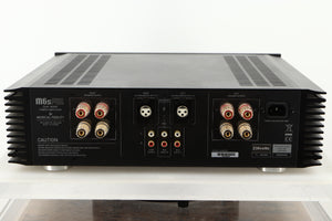 Rear view of a used Musical Fidelity M6PRX Power Amplifier in Black finish