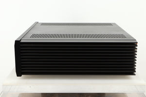 Side view of a used Musical Fidelity M6PRX Power Amplifier in Black finish