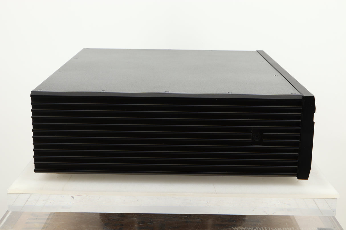 Side view of a used Musical Fidelity M6s Pre Amplifier in Black finish