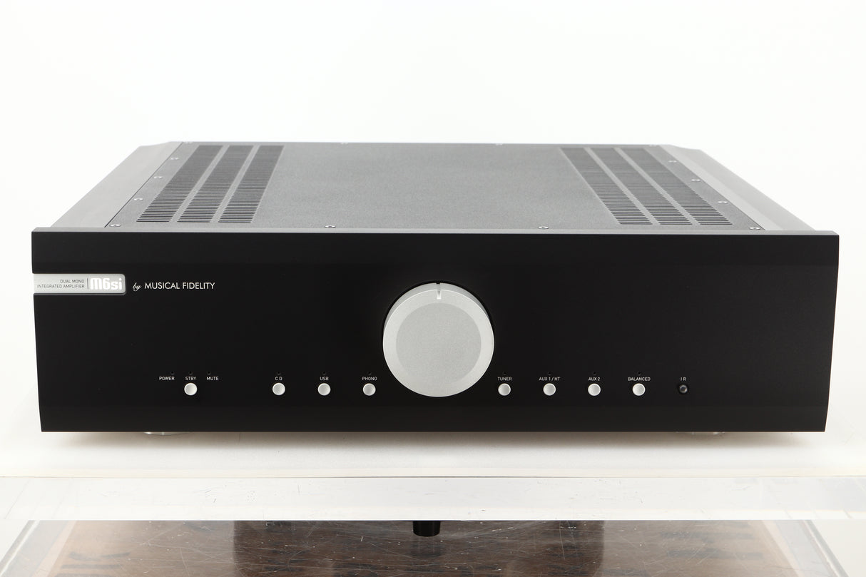 Front view of a used Musical Fidelity M6si Integrated Amplifier in Black finish 