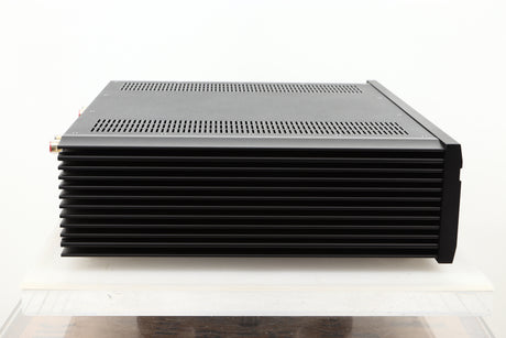 Side view of a used Musical Fidelity M6si Integrated Amplifier in Black finish 