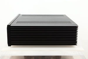 Side view of a used Musical Fidelity M6si Integrated Amplifier in Black finish 