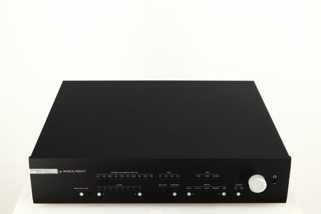 Top of a used Musical Fidelity M6X DAC in a black finish