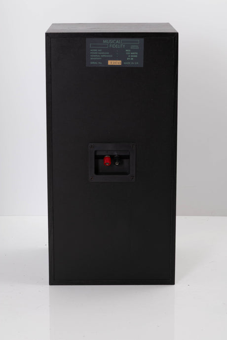 Rear view of a used Musical Fidelity MC-2 MKII Standmount Speaker in Black