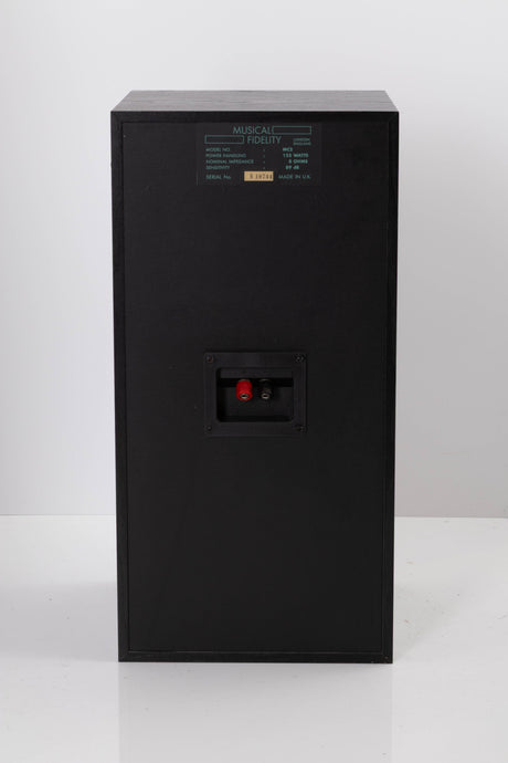 Rear view of a used Musical Fidelity MC-2 MKII Standmount Speaker in Black
