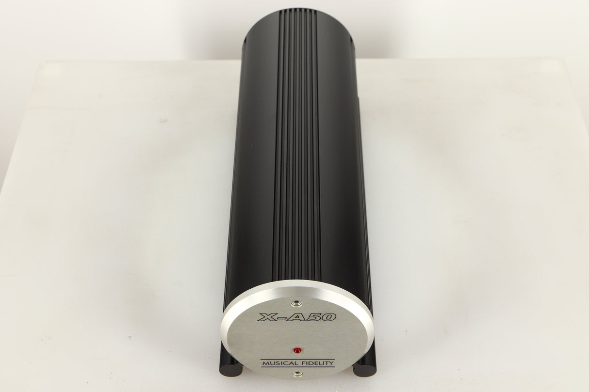 Top view of a used Musical Fidelity X-A50 Monoblock Power Amplifier