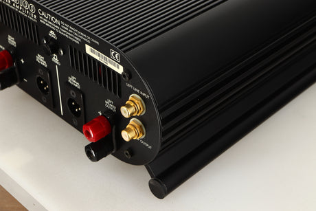 Rear right corner view of a used Musical Fidelity X-AS100 Power Amplifier