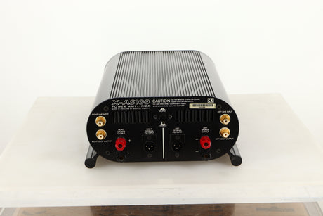 Rear view of a used Musical Fidelity X-AS100 Power Amplifier