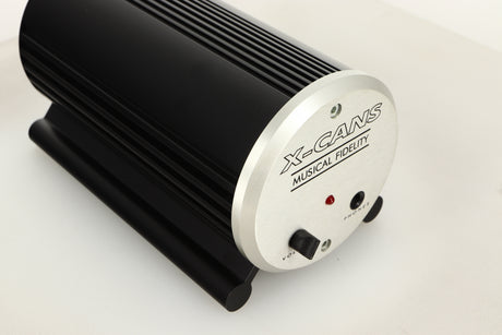 Front left corner view of a used Musical Fidelity X-Cans Headphone Amplifier