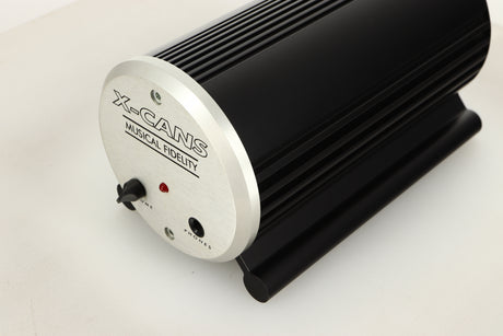 Front right corner view of a used Musical Fidelity X-Cans Headphone Amplifier