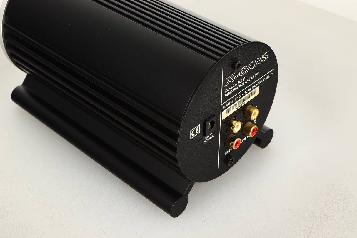 Rear left corner view of a used Musical Fidelity X-Cans Headphone Amplifier