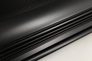 Close up of a used Musical Fidelity X-P100 Pre Amplifier showing very small nick on right side