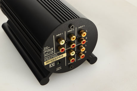 Close up view of a used Musical Fidelity X-Pre Pre Amplifier
