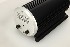 Front right corner view of a used Musical Fidelity X-Pre Pre Amplifier