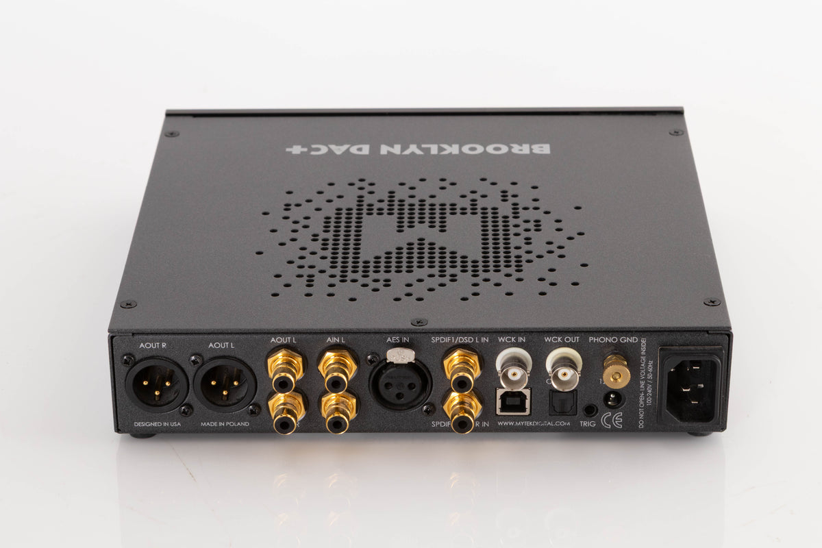 Rear view of a used Mytek Brooklyn DAC+ Digital Analogue Converter