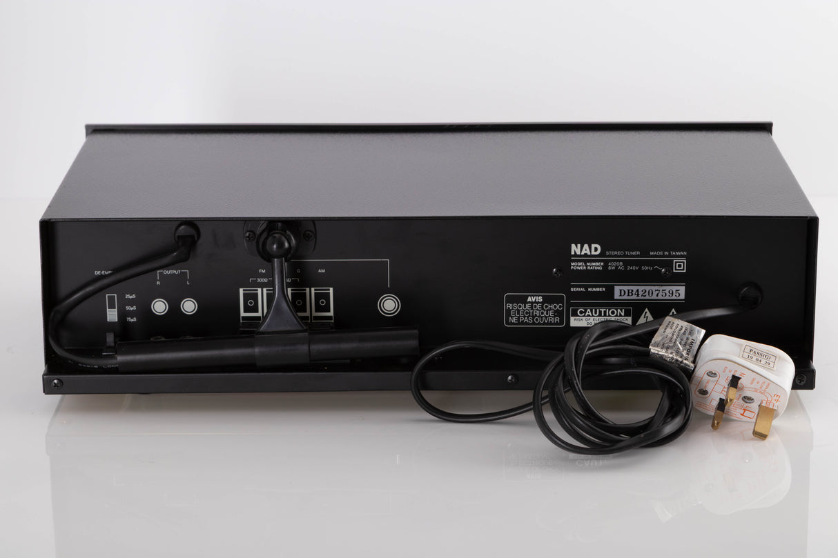 Rear view of a used NAD 4020 Tuner