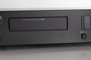 Close up of a used NAD 5425 CD Player showing scratching on fascia