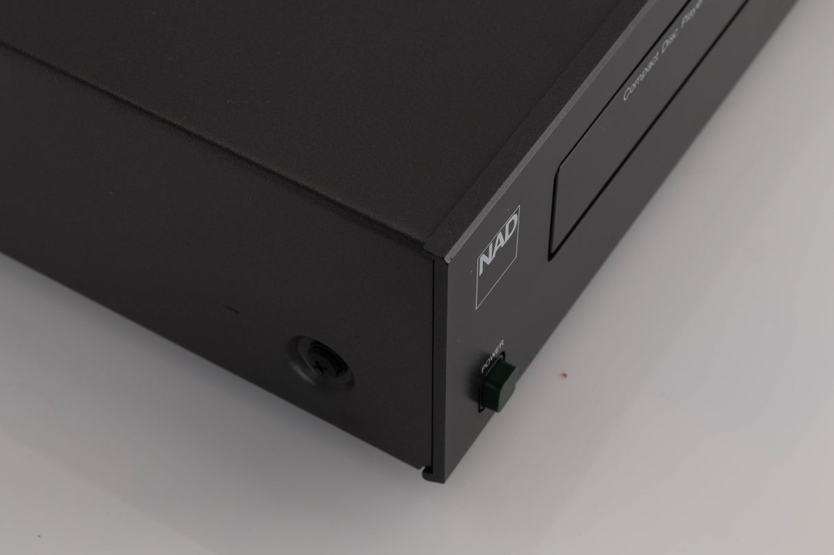 Front left corner of a used NAD 5425 CD Player 