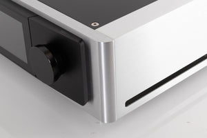 Front right corner of a used NAD M33 V1 BluOS Streaming DAC Integrated Amplifier