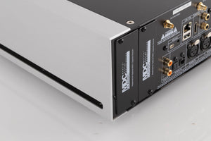 Rear right corner of a used NAD M33 V1 BluOS Streaming DAC Integrated Amplifier