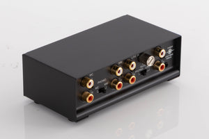 Rear right corner of a used NAD PP3i Phono / USB Pre Amplifier in a Black finish