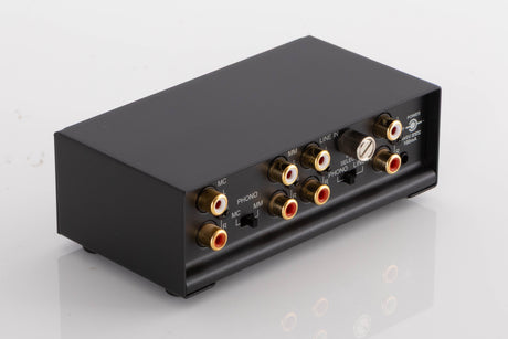 Rear right corner of a used NAD PP3i Phono / USB Pre Amplifier in a Black finish