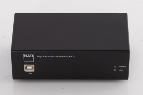 Top of a used NAD PP3i Phono / USB Pre Amplifier in a Black finish