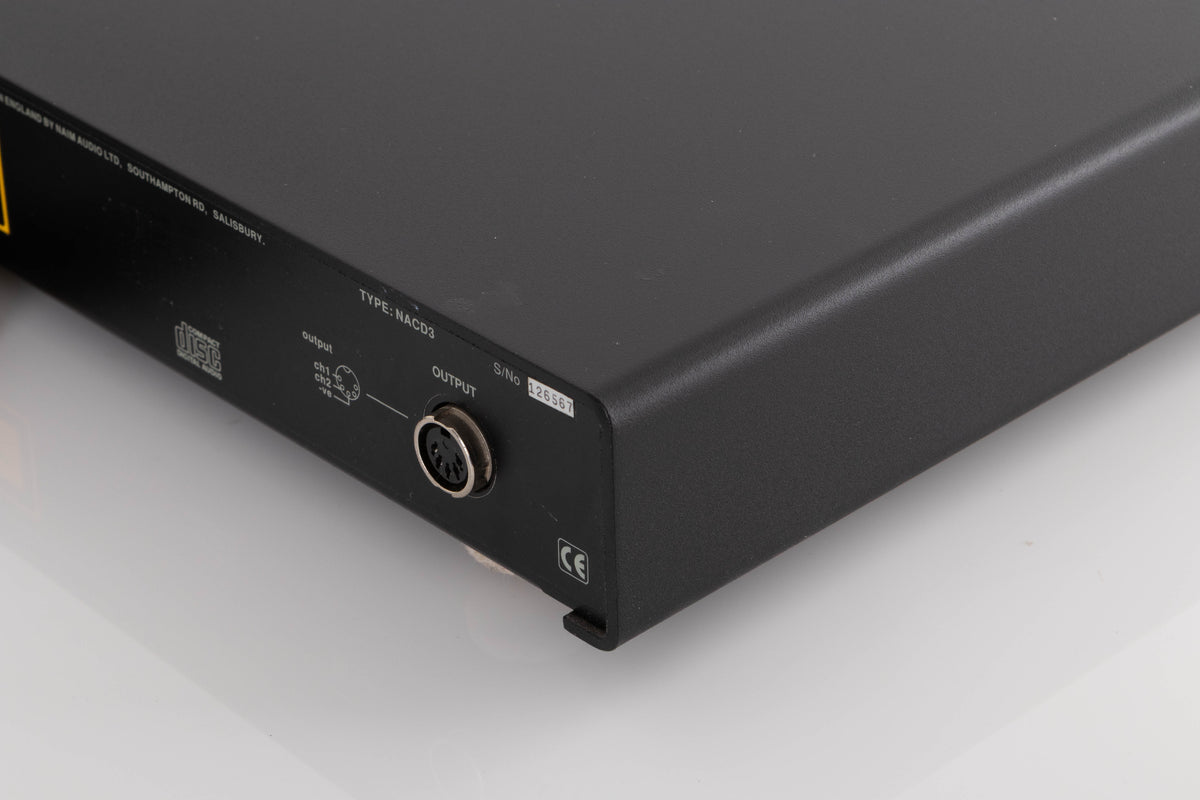 Rear right corner view of a used Naim CD3 CD Player