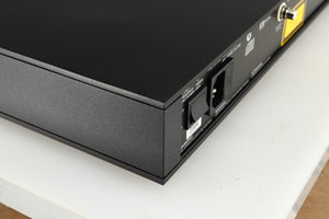 Rear right corner of a used Naim CD5 CD Player in a black finish