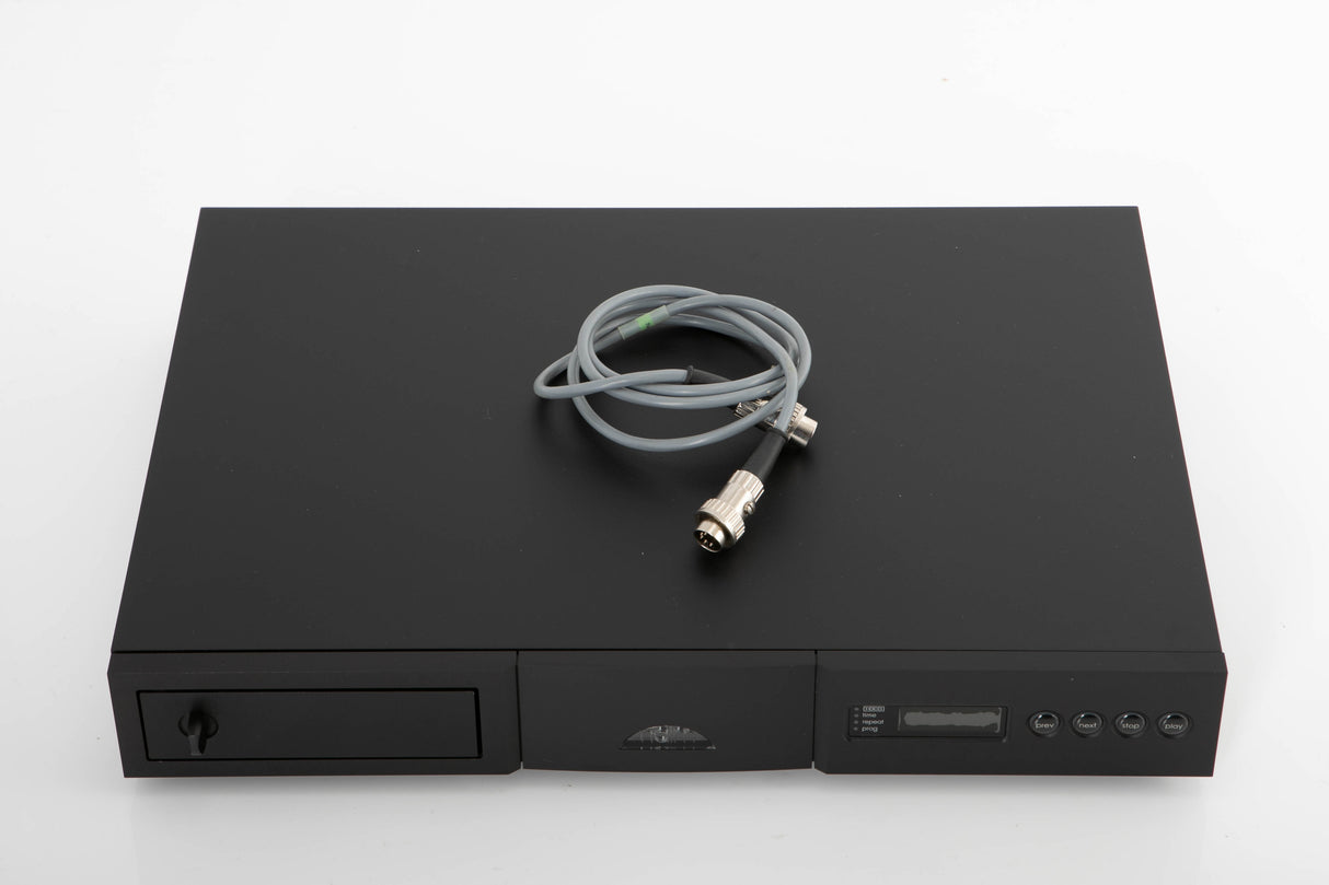 Top of a used Naim CD5 XS CD Player in a black finish showing SNAIC5