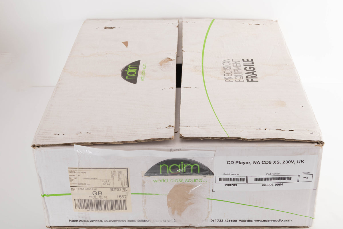 Box for a used Naim CD5 XS CD Player in a Black finish
