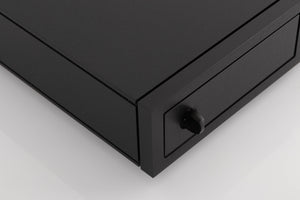 Front left corner of a used Naim CD5 XS CD Player in a Black finish