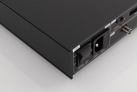 Rear right corner of a used Naim CD5 XS CD Player in a Black finish