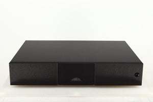 Front view of a used Naim CD555PS DR Power Supply in a black finish
