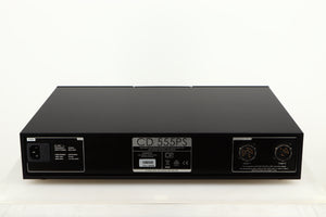 Rear view of a used Naim CD555PS DR Power Supply in a black finish showing Mains Input